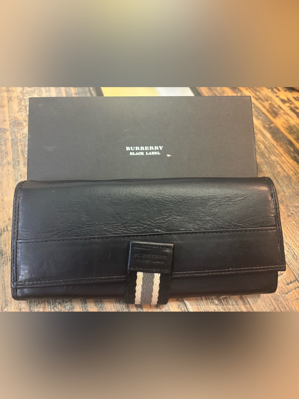 Burberry Black Label Leather Long Wallet